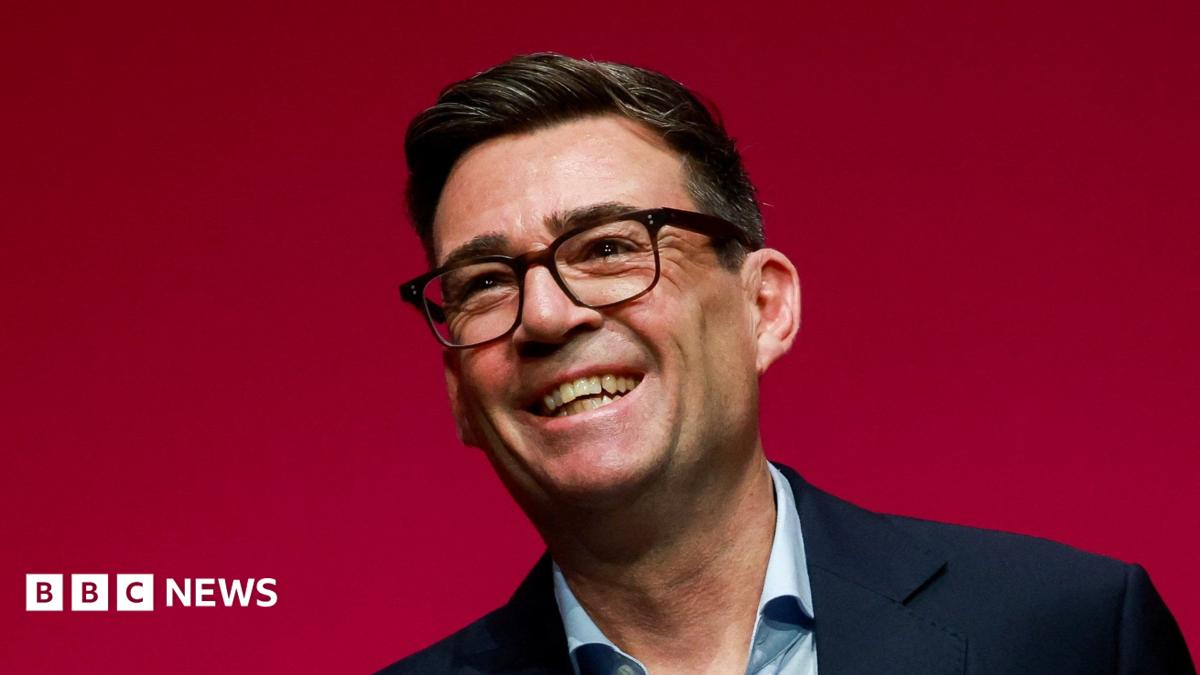 Andy Burnham speaking at the Labour Party Conference in Liverpool