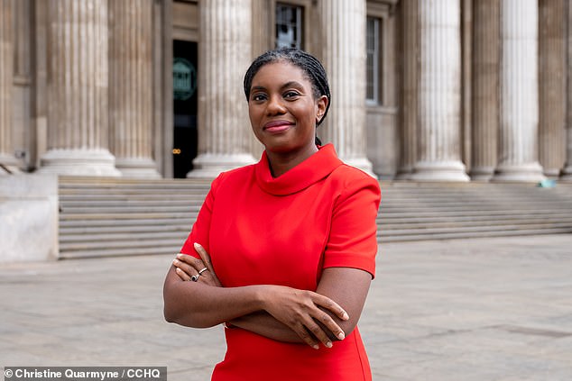 Conservative party leader Kemi Badenoch has revealed she wants to scrap the hated 'death tax' (She is pictured outside The British Museum last week)