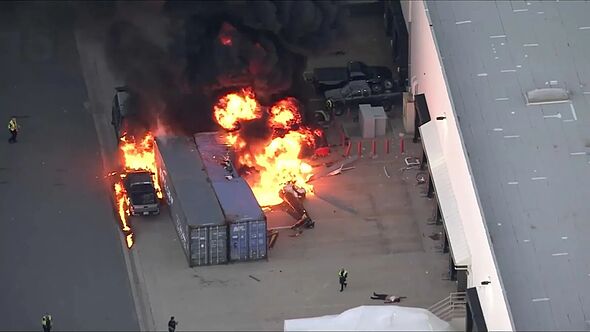 LA helicopter crash LIVE: Chopper 'goes down' near fatal bus crash scene in Chatsworth
