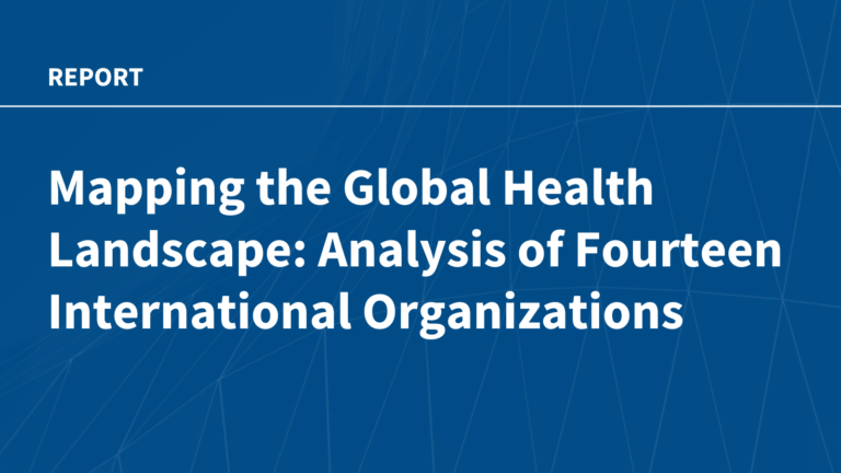 Mapping the Global Health Landscape: Analysis of Fourteen International Organizations
