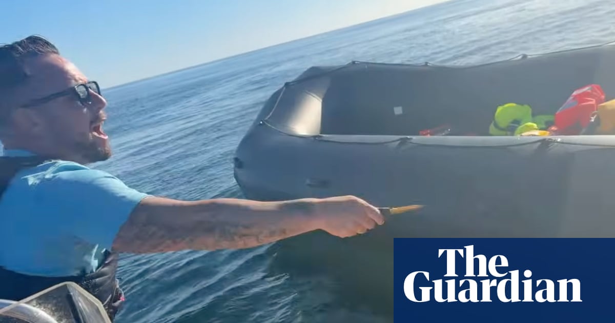 Police arrest far-right activist Daniel Thomas after ‘dinghy slashed in Channel’ | UK news