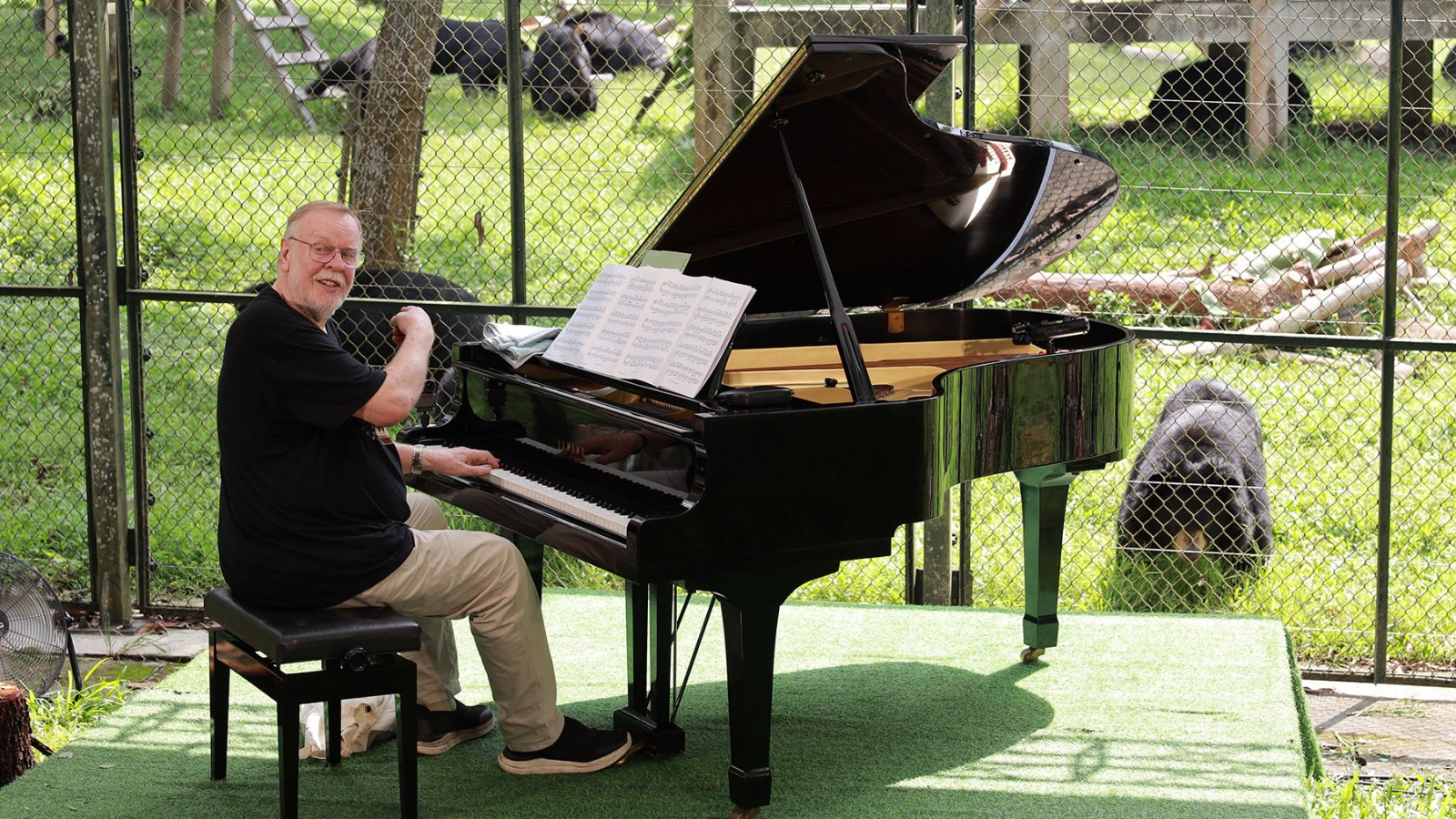 Yes' Rick Wakeman Performs Show for Rescue Bears at Animal Sanctuary