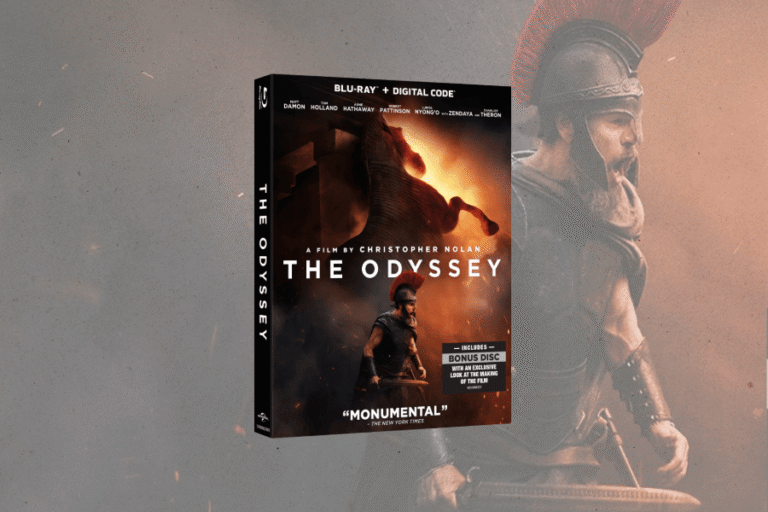 The Odyssey Blu-ray on gray background
